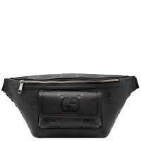 Embossed GG Leather Waist Bag Black