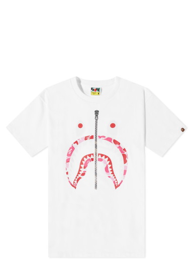 ABC Camo Shark T-Shirt White/Pink