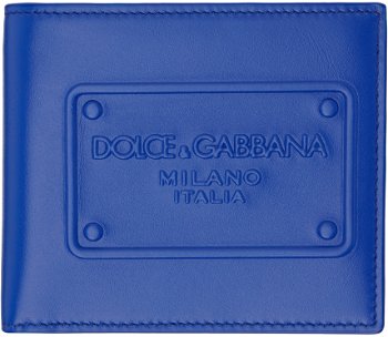 Dolce & Gabbana Blue Raised Logo Wallet BP1321AG218
