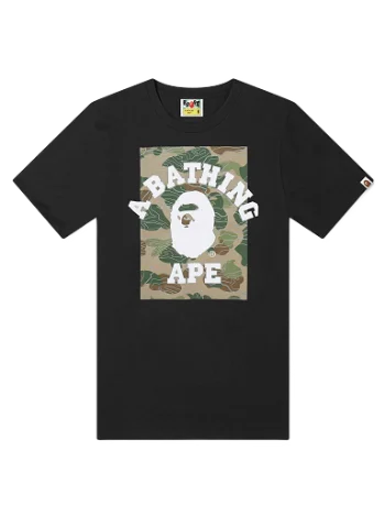 BAPE Layered Line Camo College T-Shirt 001TEJ801031M-BLK