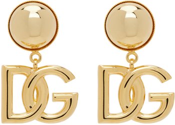 Dolce & Gabbana Gold 'DG' Earrings WEN6P6 W1111