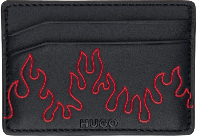 Hugo Faux-Leather Flame Artwork Card Holder