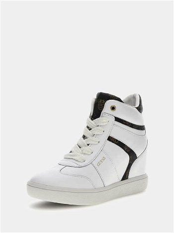 GUESS Morens Real Leather Wedge Sneakers FL7MRNFAL12