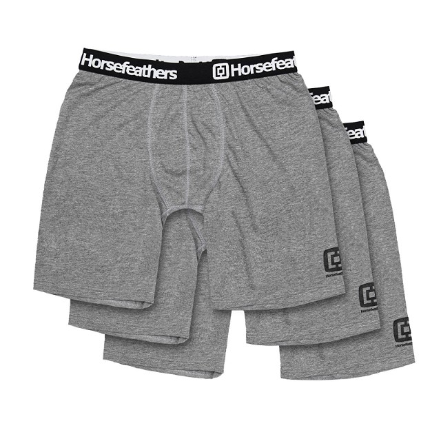 Boxers Dynasty Long 3-Pack Boxer Shorts Heather Gray