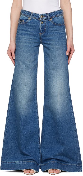 Versace Couture Indigo Flared Jeans E76HAB561_ECDW97