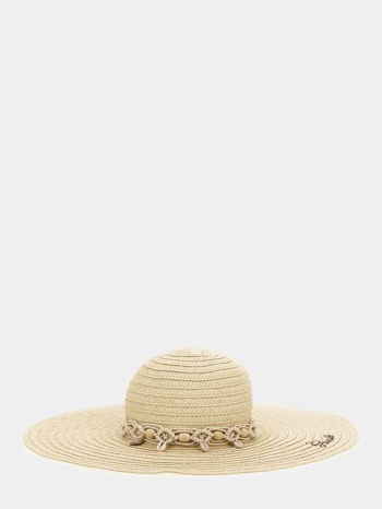 GUESS Straw Hat With Logo Lettering AW9496COT01
