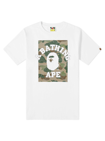 BAPE Layered Line Camo College T-Shirt 001TEJ801031M-WHT