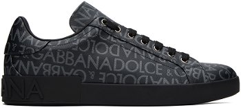 Dolce & Gabbana Black Portofino Sneakers CS1772AN237