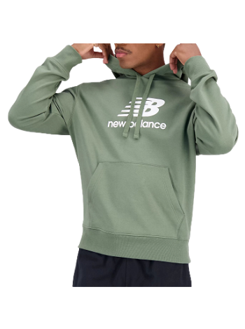 New Balance Essentials Stacked Logo French Terry Hoodie mt31537-don