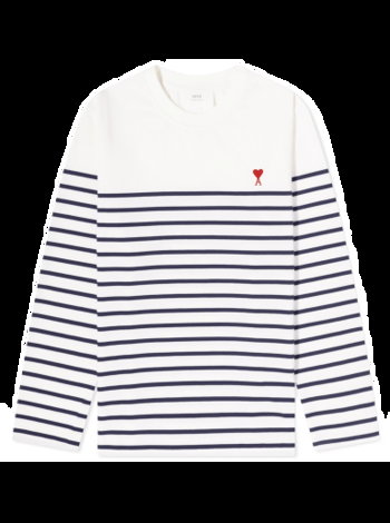 AMI Long Sleeve Breton Stripe ADC Tee UTS300-072-170