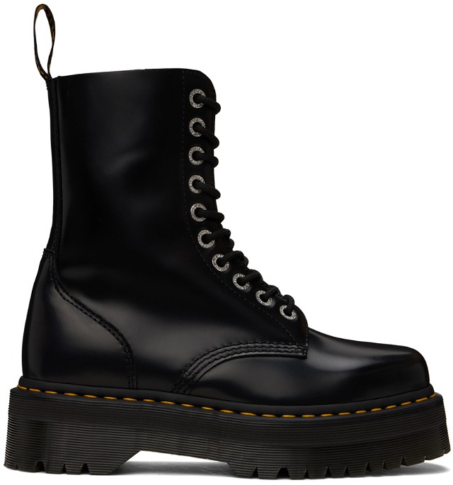 Black 1490 Quad Squared Boots