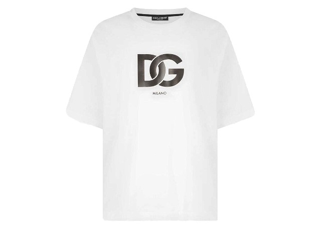 Cotton DG Logo Print T-shirt White