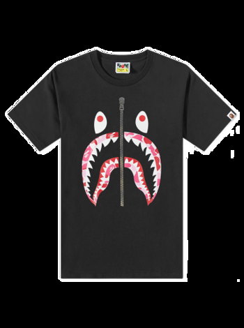 BAPE ABC Camo Shark T-Shirt Black/Pink 001TEJ301007M-BLKPNK