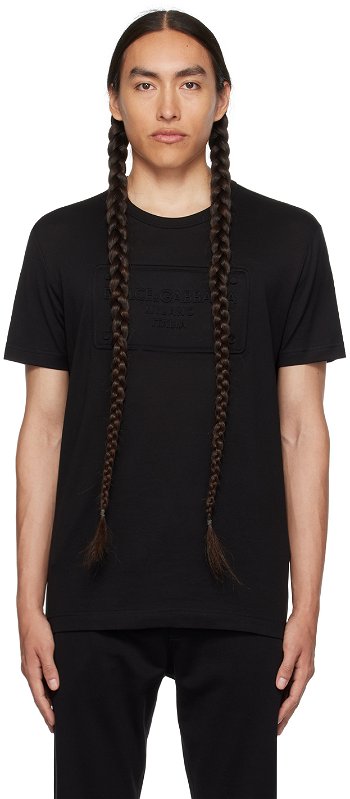 Dolce & Gabbana Black Embossed T-Shirt G8KBAZG7C7U