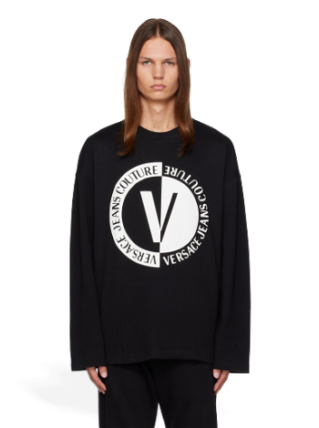 Versace Jeans Couture V-Emblem Long Sleeve T-Shirt E75GAHG06_ECJ01G