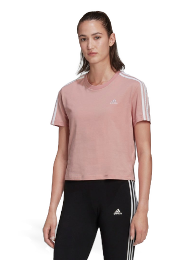 Essentials Loose 3-Stripes Cropped Tee
