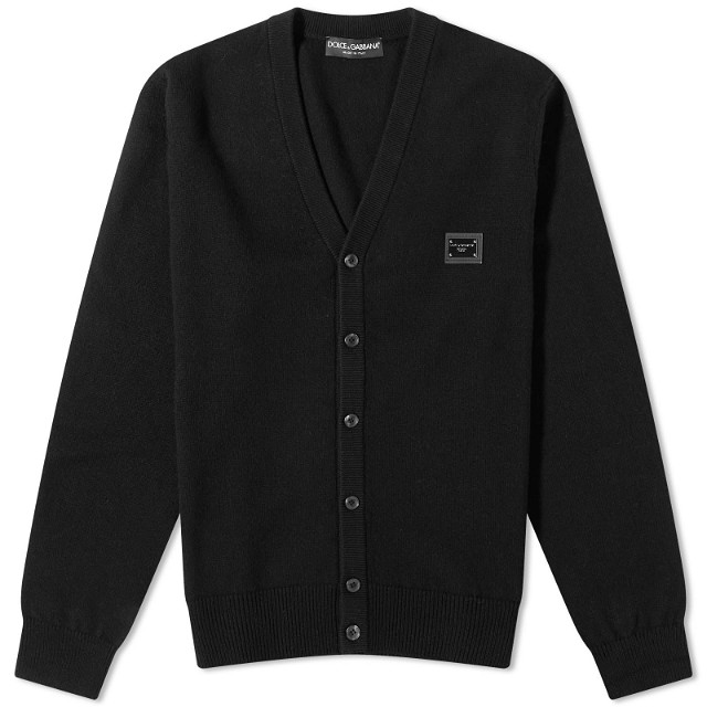 Plate Knitted Cardigan Black