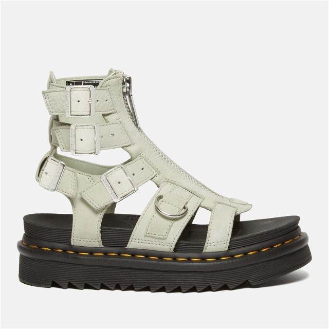 Olson Leather Zip Front Gladiator Sandals