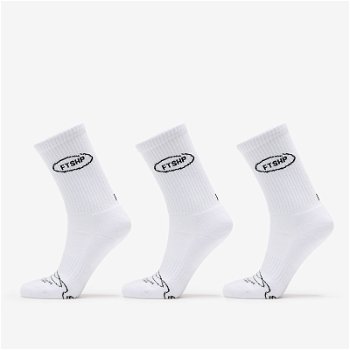Footshop Basic Crew Socks 3-Pack White FTSHP_356