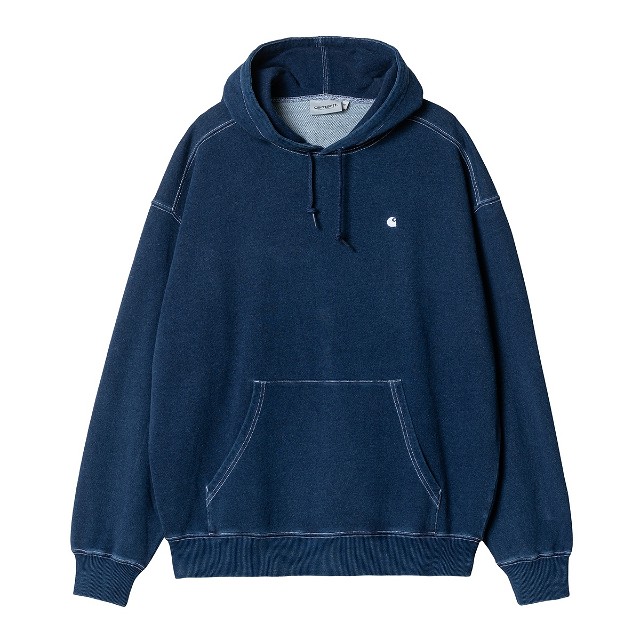 Hooded Cobalt Sweatshirt Navy garment dyed