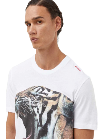 BOSS Cotton-jersey Tiger Graphic Tee 50494577