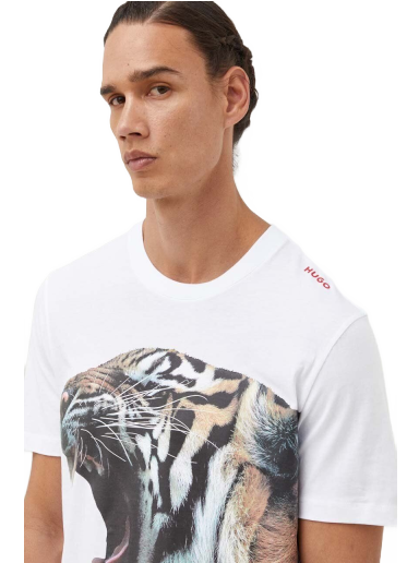 Cotton-jersey Tiger Graphic Tee