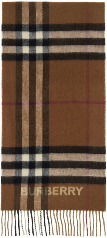 Burberry Check Scarf Beige & Brown Contrast 8045329
