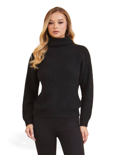 Marciano High Neck Wool Blend Sweater