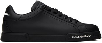 Dolce & Gabbana Black Portofino Sneakers CS2213AA335