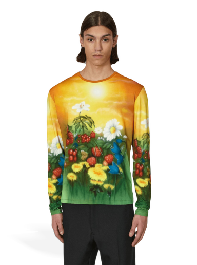 Fitted Airbrush Flowers T-Shirt