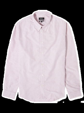 A.P.C. Greg Log Button Down Stripe Shirt COGUH-H12499-GAB