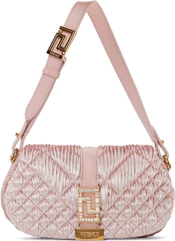 Versace Pink Greca Goddess Velvet Mini Bag 1010951_1A09619_1PG4V