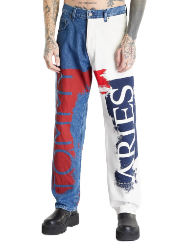 x Aries Flag Denim Pants