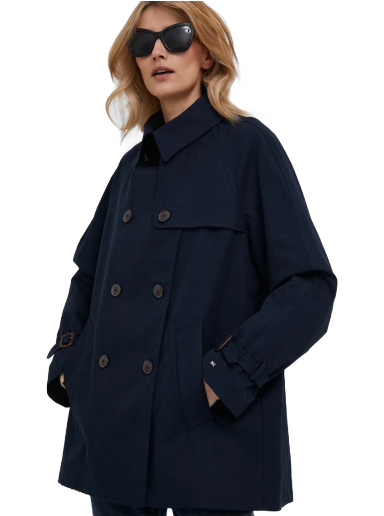Double Breasted Short Trench Coat